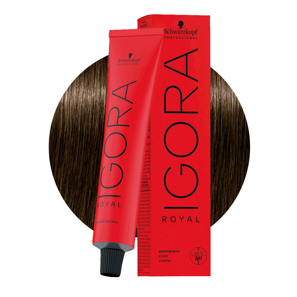 IGORA ROYAL 5-0 castano chiaro naturale — tubo 60 ml e ciocca colore