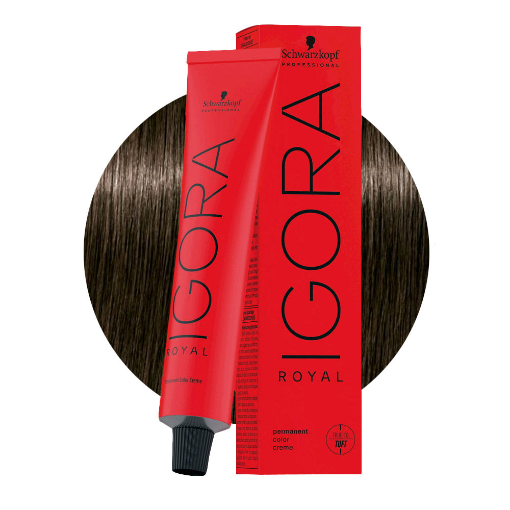 IGORA ROYAL 5-1 castano chiaro cendré — tubo 60 ml e ciocca colore