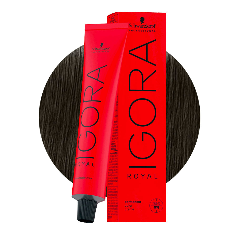 IGORA ROYAL 5-21 castano chiaro cenere cendré — tubo 60 ml e ciocca colore