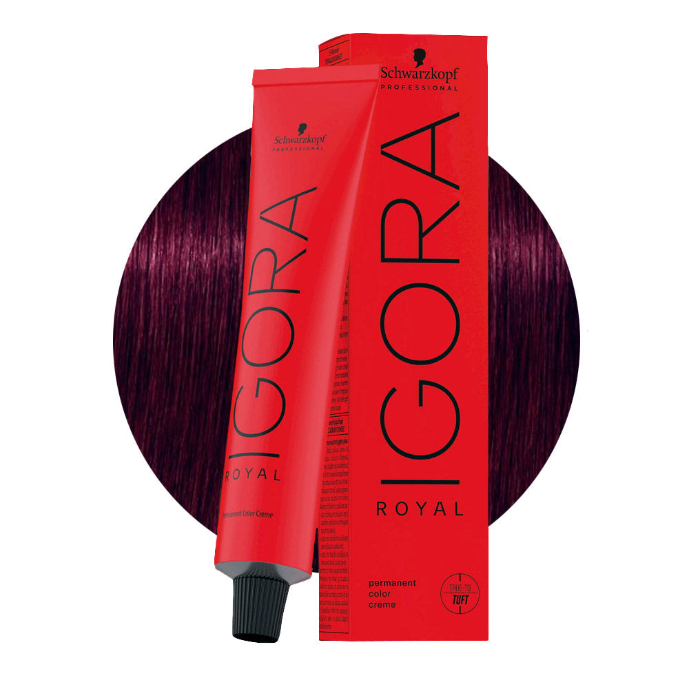 IGORA ROYAL 5-99 castano chiaro violetto extra — tubo 60 ml e ciocca colore