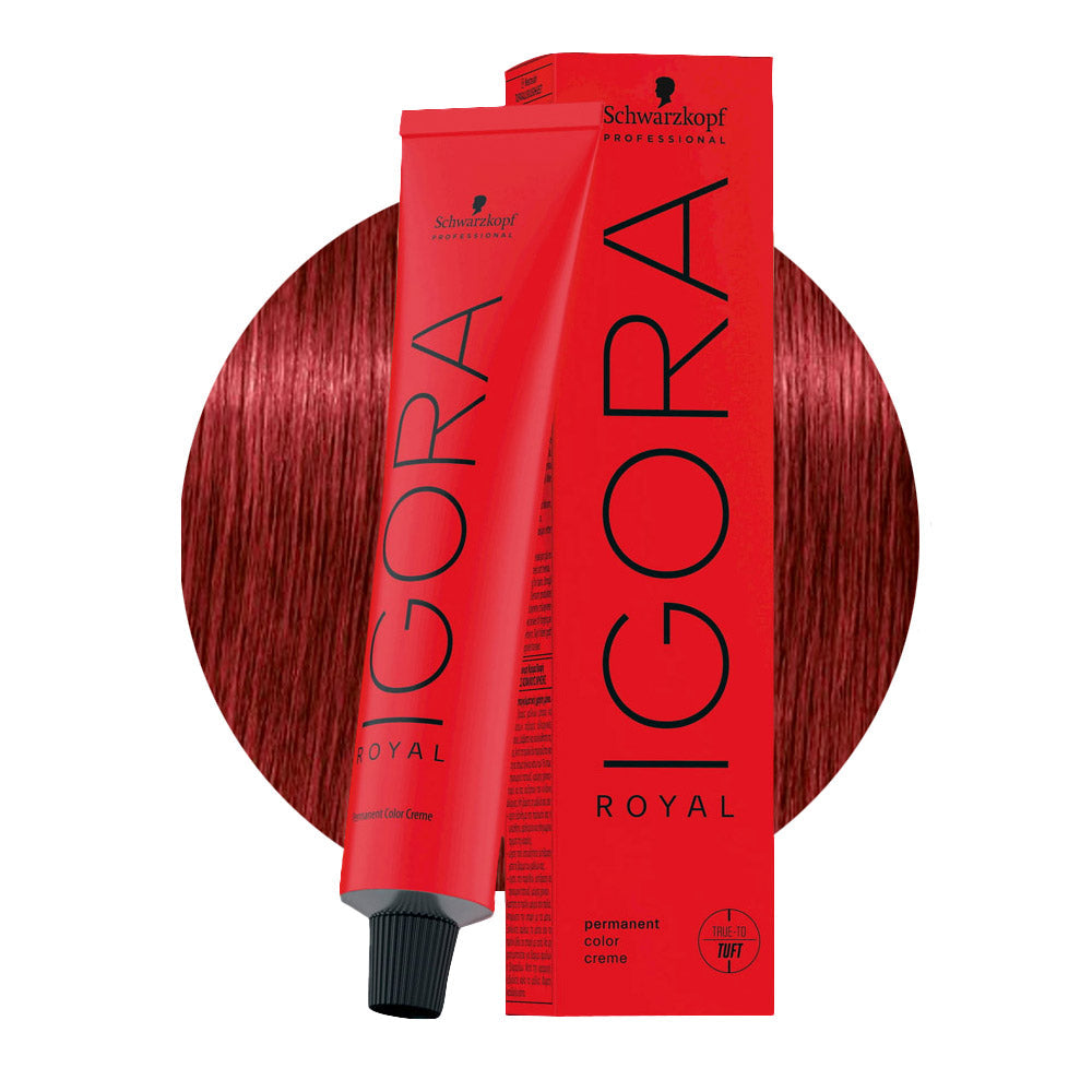 IGORA ROYAL 6-88 biondo scuro rosso extra — tubo 60 ml e ciocca colore