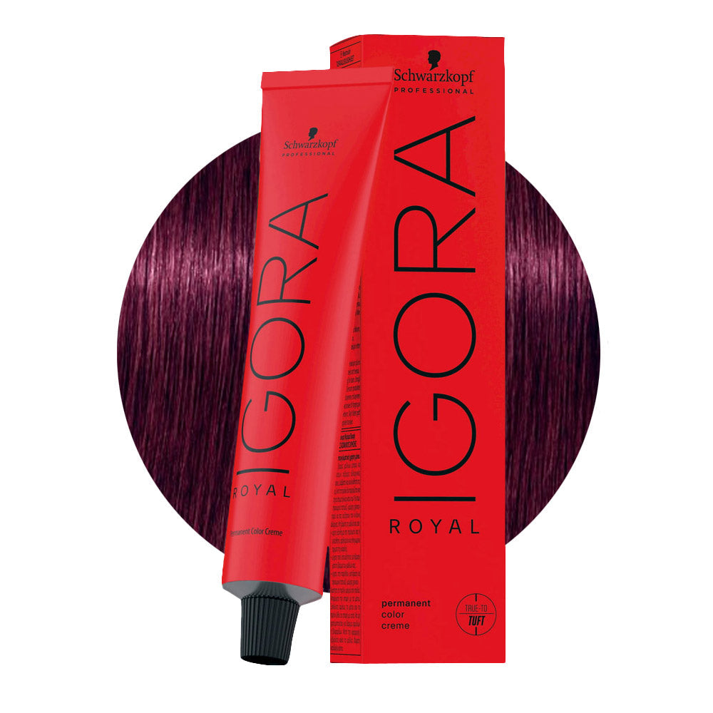 IGORA ROYAL 6-99 biondo scuro violetto extra — tubo 60 ml e ciocca colore