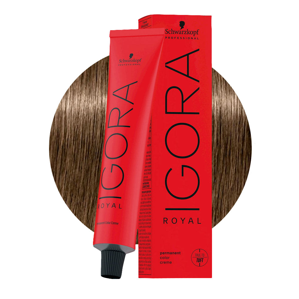 IGORA ROYAL 7-0 biondo medio naturale — tubo 60 ml e ciocca colore
