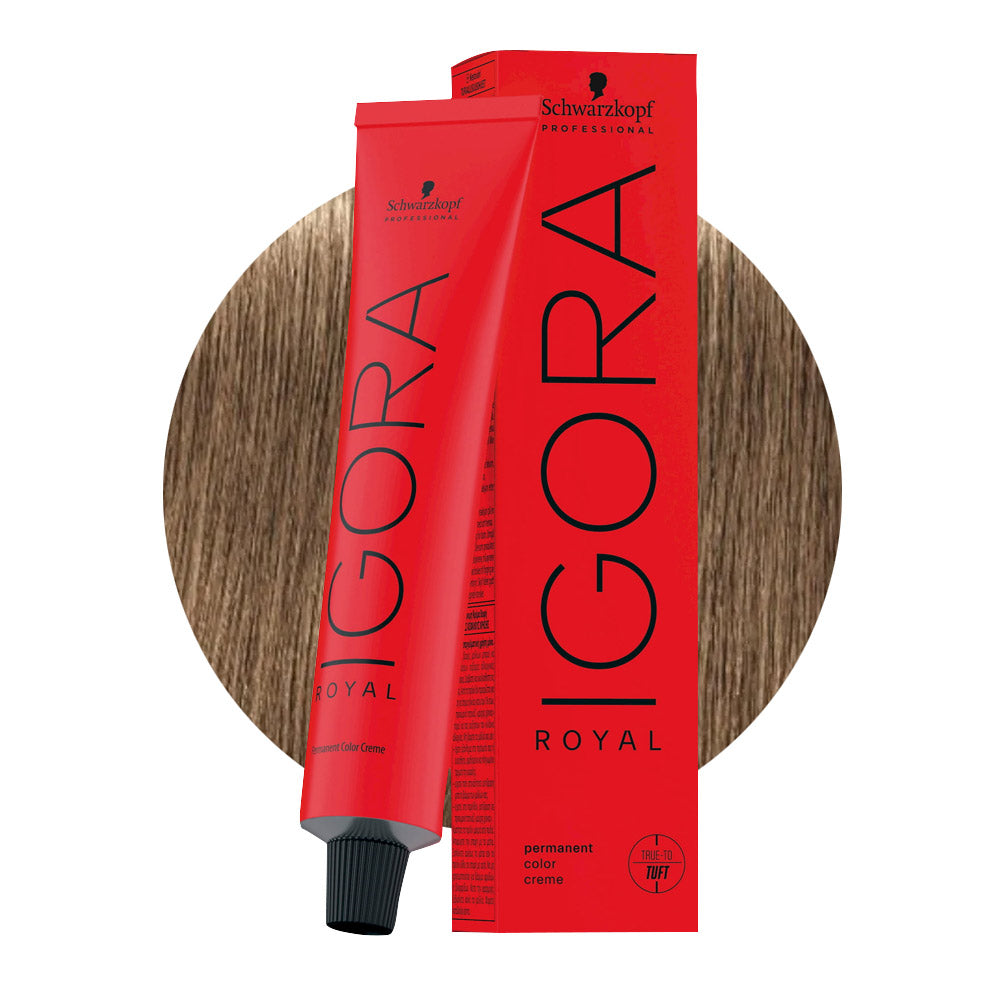IGORA ROYAL 8-0 biondo chiaro naturale — tubo 60 ml e ciocca colore