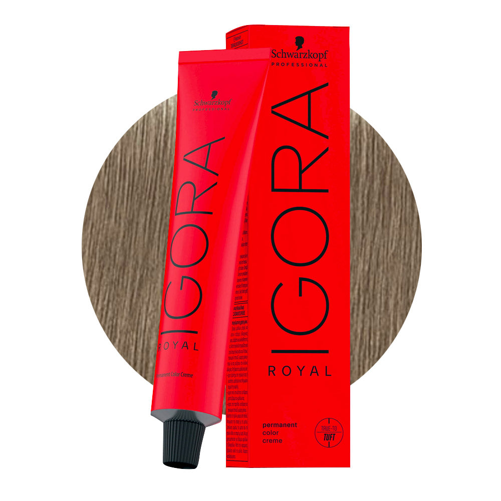 IGORA ROYAL 9-24 biondo chiarissimo cenere beige — tubo 60 ml e ciocca colore