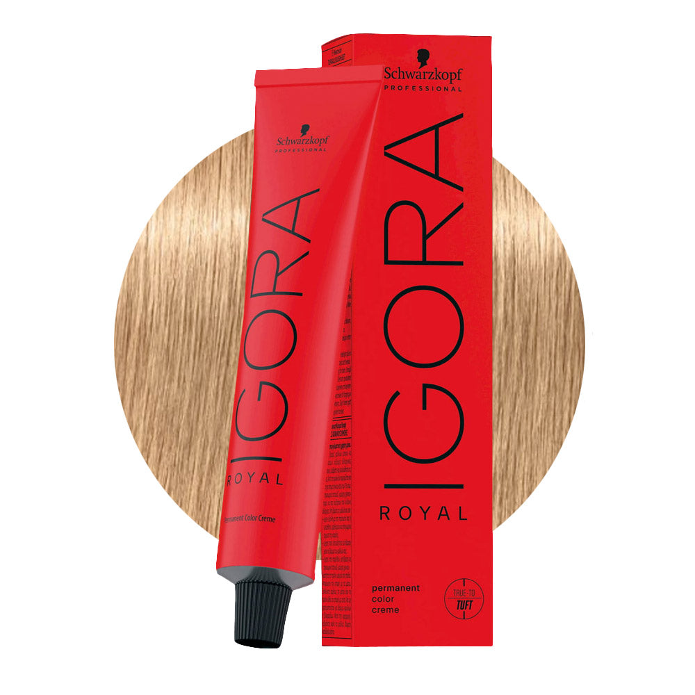 IGORA ROYAL 9-4 biondo chiarissimo beige — tubo 60 ml e ciocca colore