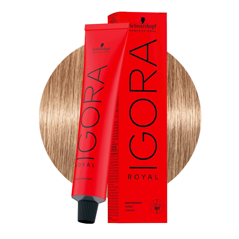 IGORA ROYAL 9-48 biondo chiarissimo beige rosso — tubo 60 ml e ciocca colore