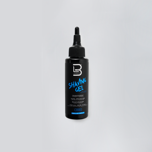 L3VEL3 Shaving Gel, gel da rasatura trasparente — formato 100 ml, profumazione Aqua