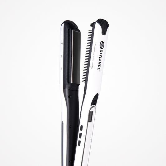 Stylance Steam Plus Mini Pro 2.0: placche in ceramica e tormalina e pettine visti dall'alto