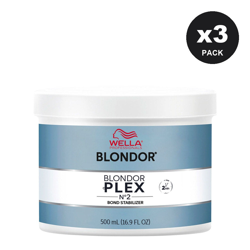 Wellaplex N°2 Bond Stabilizer 500 ml (BlondorPlex N°2) — pack promo da 3 flaconi