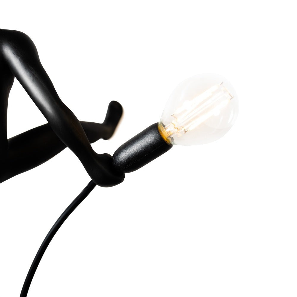 Lampada da parete Werkwaardig Climber Lamp, omino che si arrampica, particolare della lampadina