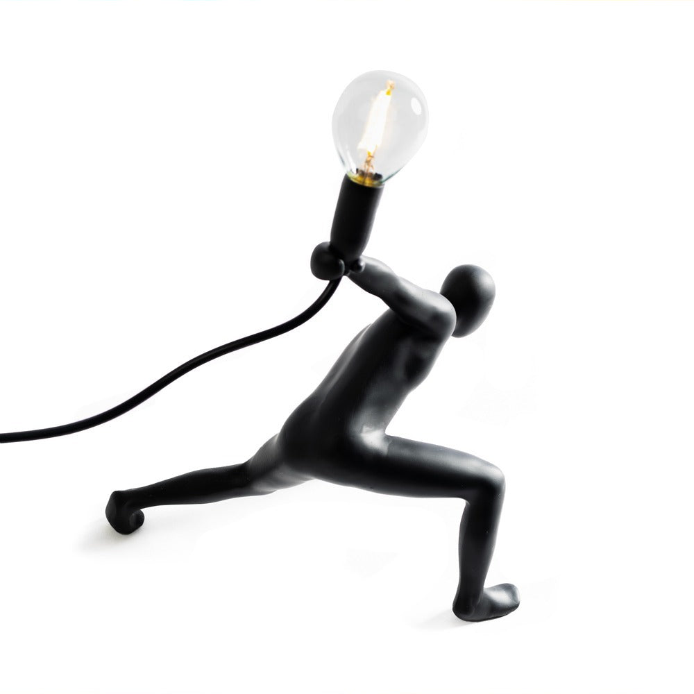 Lampada da tavolo Werkwaardig Dancer Lamp, omino che balla, dall'alto