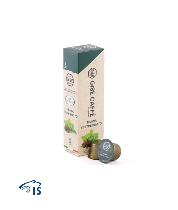Gise caffè Tisana Ventre piatto selezionata da L'angelica 10 capsule